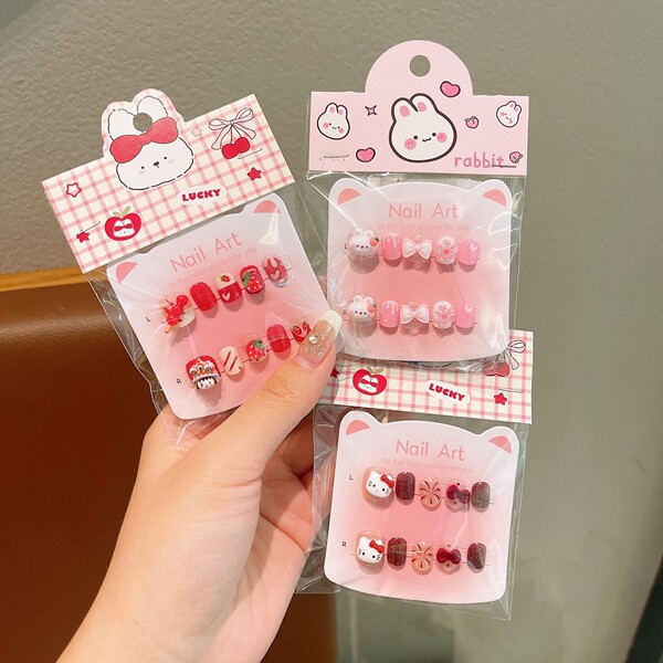 Children's cartoon removable nail stickers handmade for nails