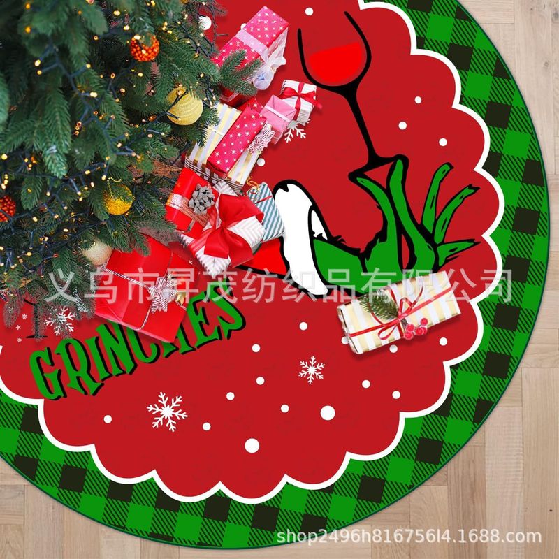 新しいクロスボーダークリスマスツリースカートグリンチくるみ割り人形JITドロップシッピングツリーサイドシーン装飾|undefined