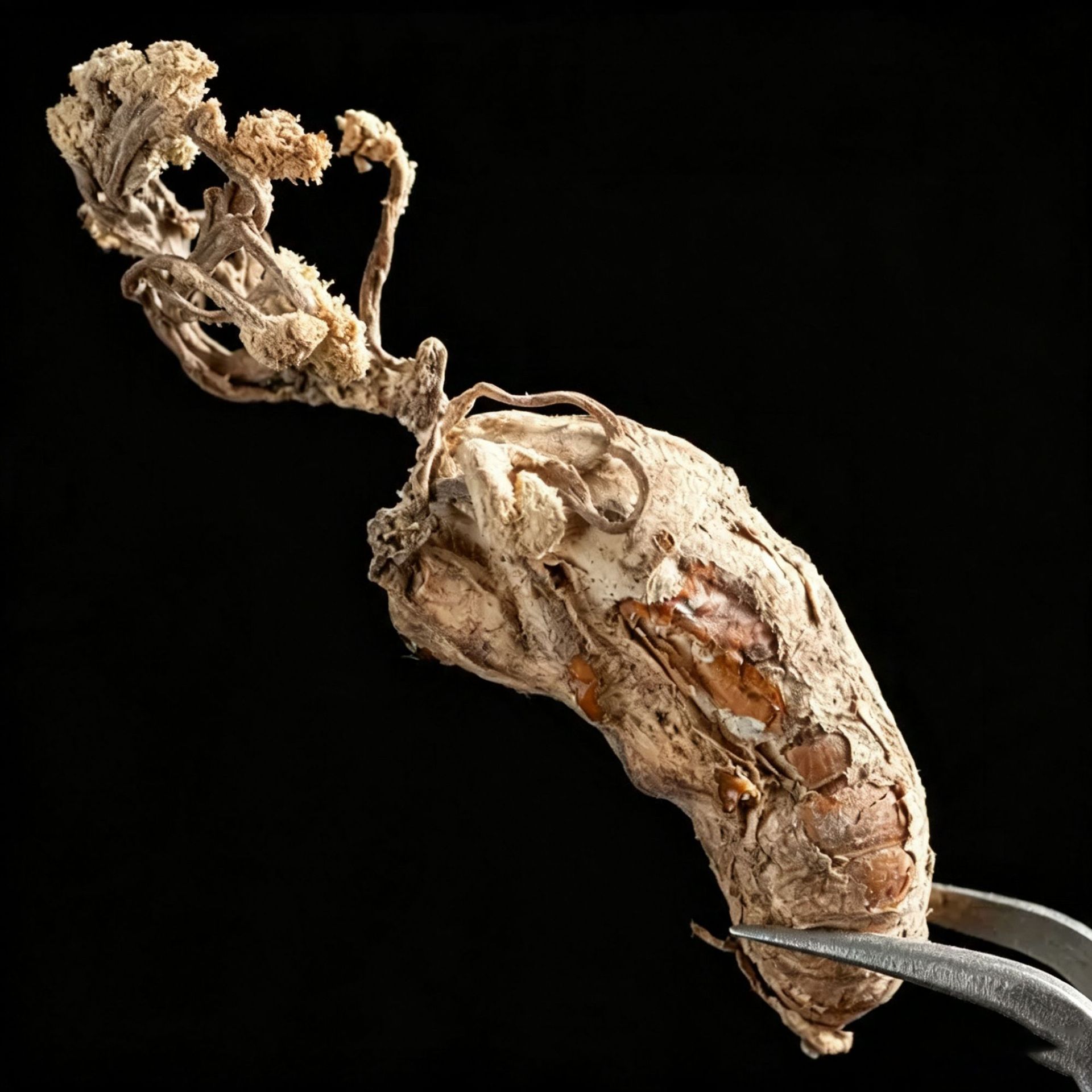 Jin Chan Hua (Cordyceps cicadae) — Dried Cicada Flower Fungus, 250g Wild-Style Herb quality and texture