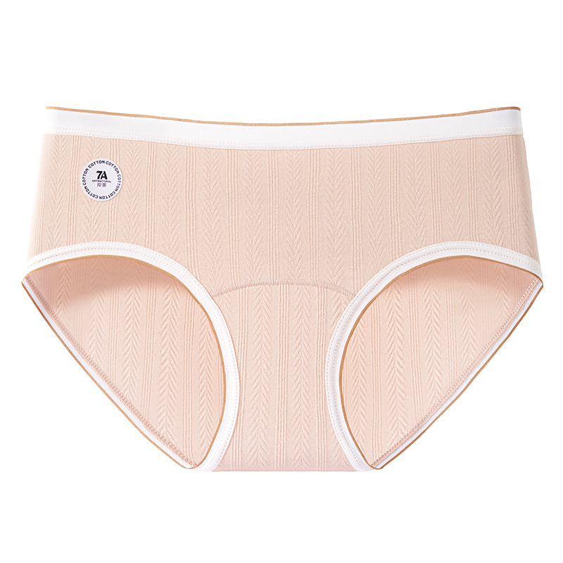 Bragas de algodón transpirables jacquard 7A seda de morera alargada y ensanchada entrepierna 2024 otoño e invierno nuevos calzoncillos para mujer