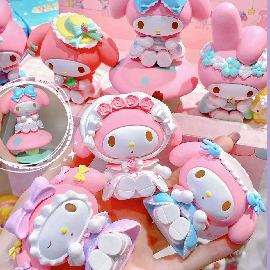 Блайнд-бокс фигурка MyMelody: чайная вечеринка, японский милый коллекционный сувенир, 0,214 кг