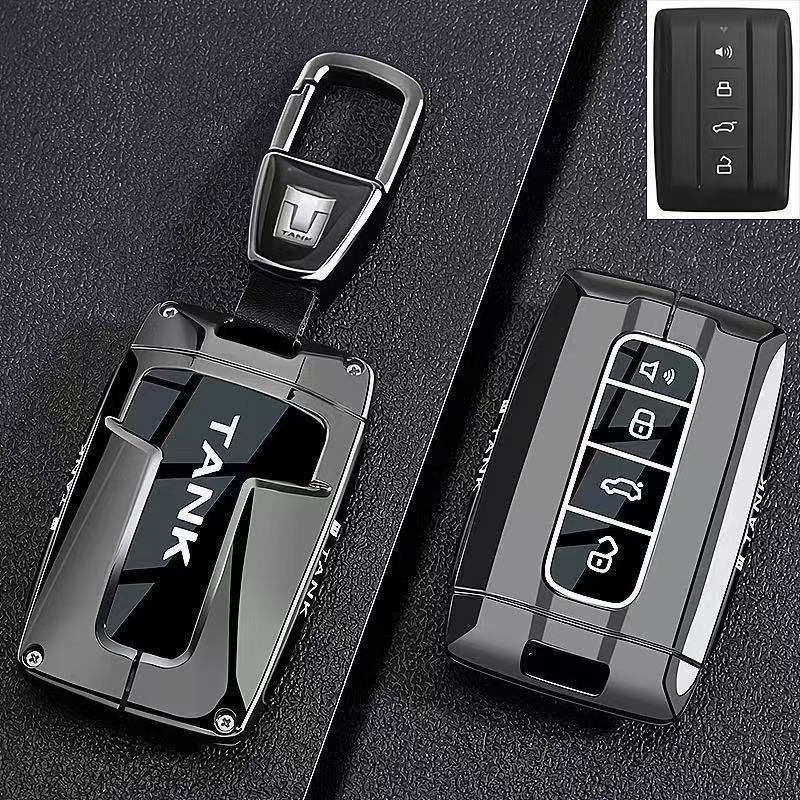 适用坦克300钥匙套TANK三百400Hi4T新能源500五新款700汽车包扣壳