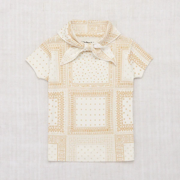 Mp22 beige silk scarf printed scarf top