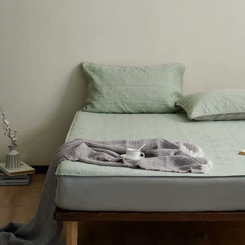 天丝棉凉席床笠三件套  空调房孕妇幼儿软温和凉席三件套