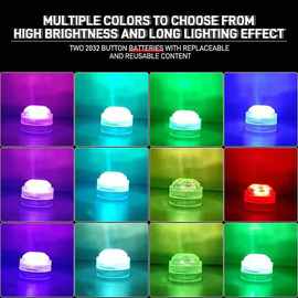 1套 颜色：图片色 材质：塑料 LED钻石遥控七彩防水灯 潜水蜡烛灯