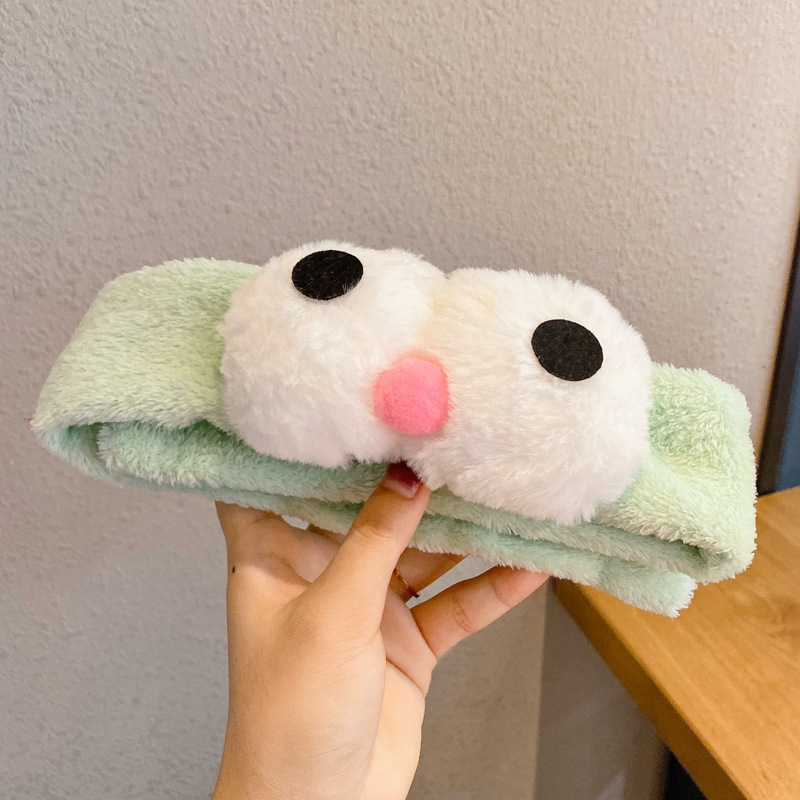 Otoño y invierno peluche bandeja de cabello lavado de la cara aplicación máscara especial de prensado bandeja de cabello paquete de cabello pato amarillo dibujos animados toque de cabello agujero de cabello