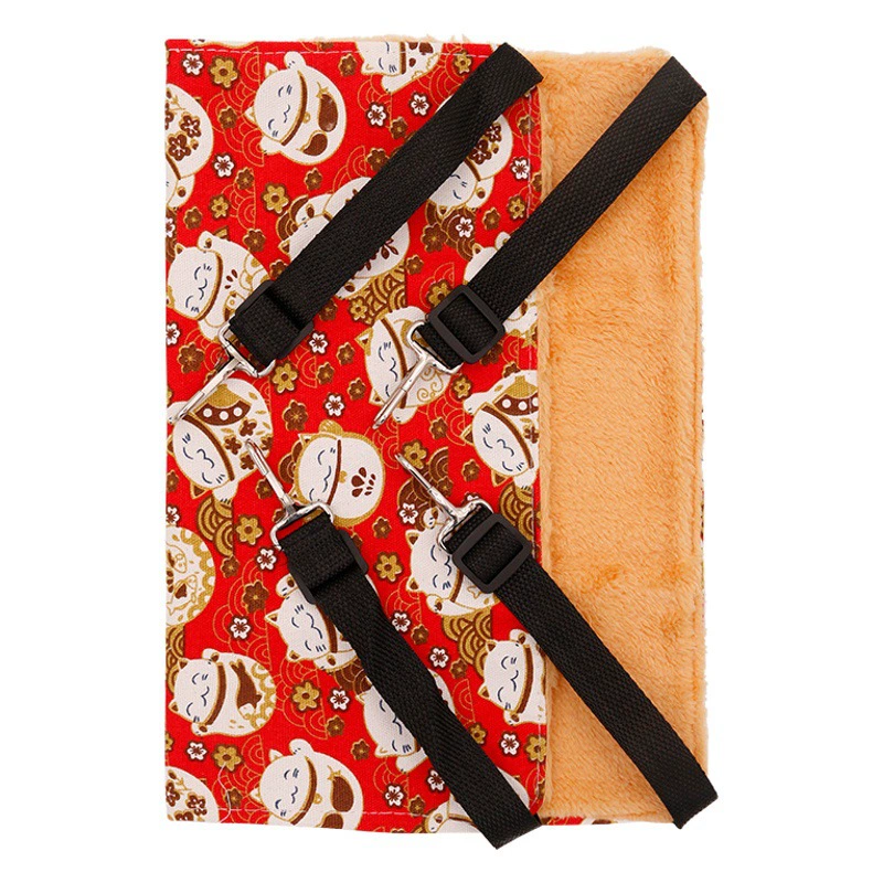 Зимний утолщенный гамак для кошек, железная клетка, дышащая парусиновая Двусторонняя годная к употреблению кошка, подвесное гнездо, качели на флисовой подкладке, товары для домашних животных для толстых кошек