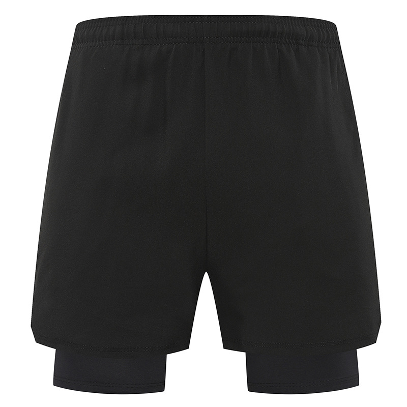 Falsación de dos pantalones de baloncesto de verano para hombres entrenamiento de ciclismo para correr rápido secado pantalones deportivos de acondicionamiento físico doble cinturón forrado