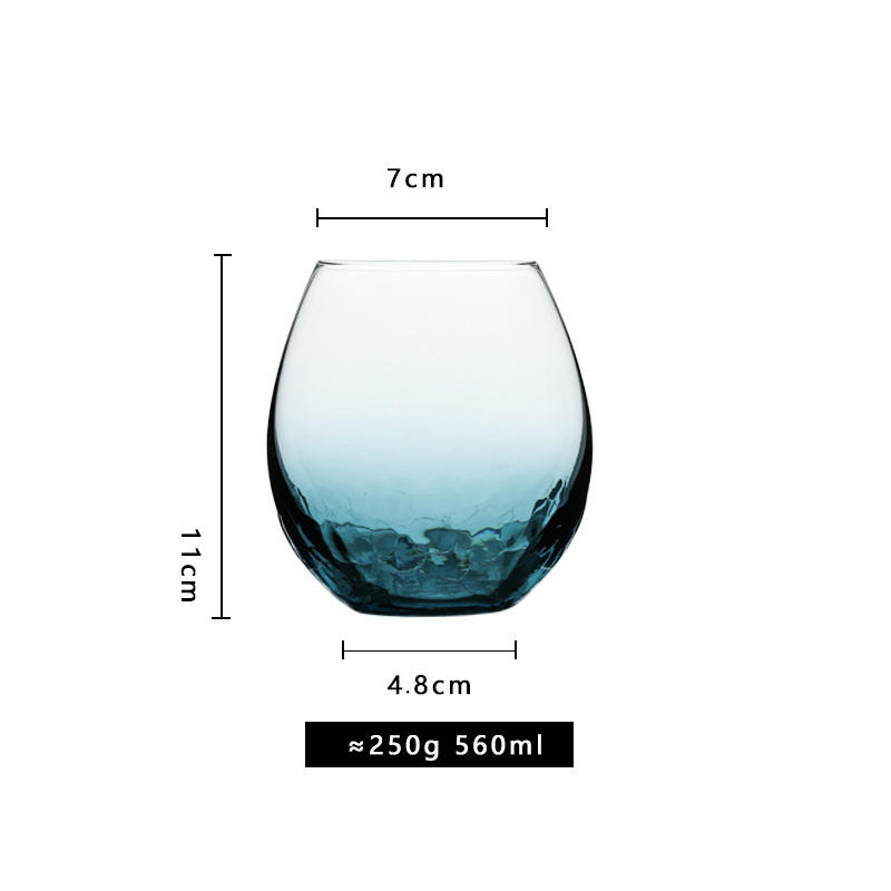 Fábrica hielo crack copa de vino al por mayor burbuja de vidrio hogar vidrio de agua champán vidrio cóctel simple