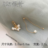 Fresh silver needle, trend long earrings, zirconium, silver 925 sample, Japanese and Korean, diamond encrusted