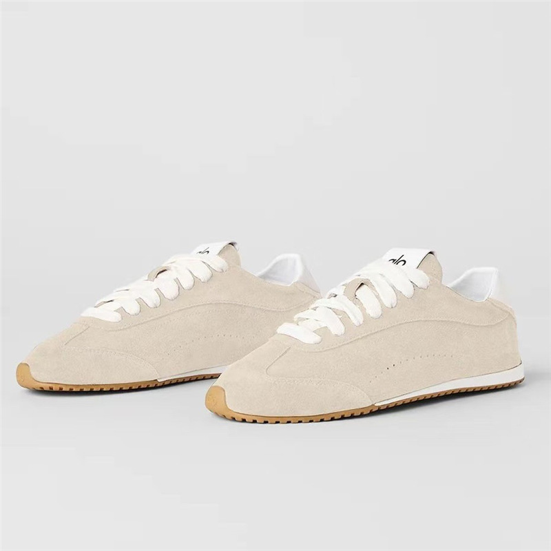 New Product Alo Sunset New Women's Sports Casual Shoes Suede Simple Low-Top Thin-Soled Sneakers