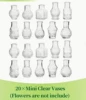 Set flower-shaped, 20 pieces, small vase