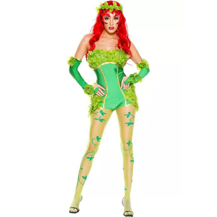 Women's green forest jumpsuit stage costume tree demon costume Wizard of Oz masquerade Halloween costume