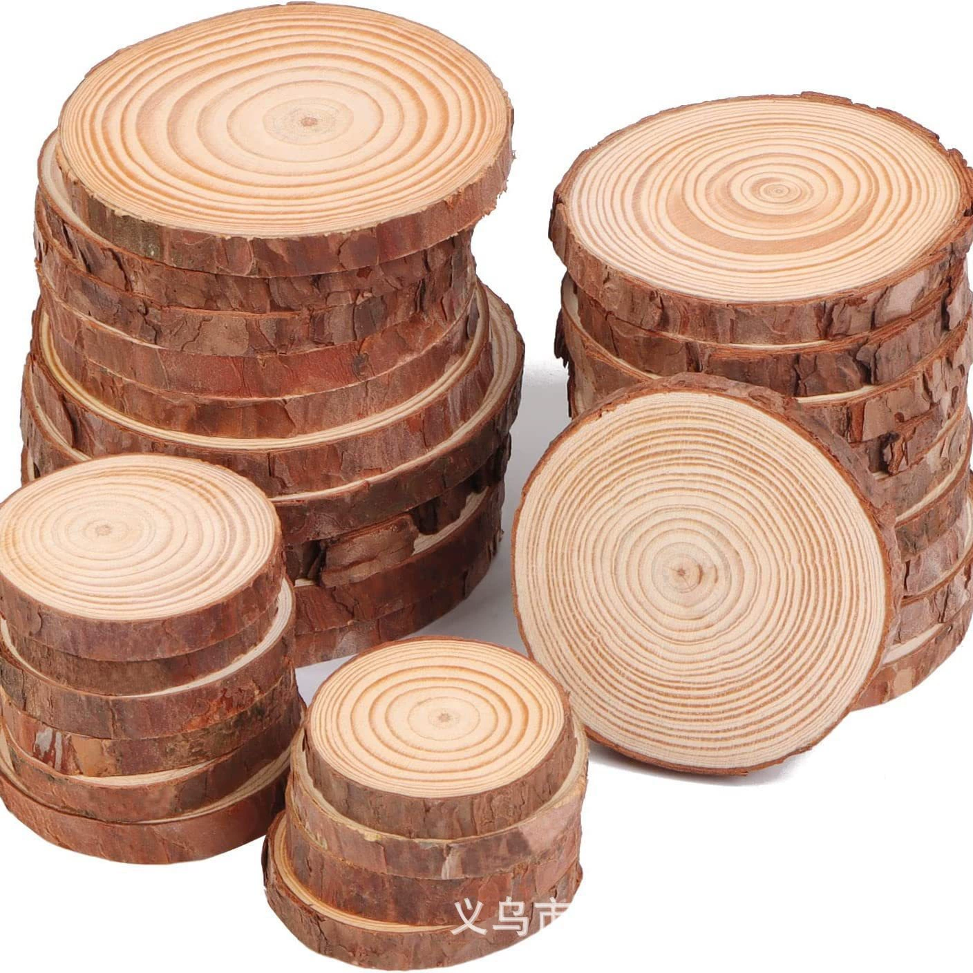 DIY детский сад круглая щепа оригинальные деревянные щепы сосновая щепа оптом декоративные щепы ручной работы на Хэллоуин Рождественская щепа