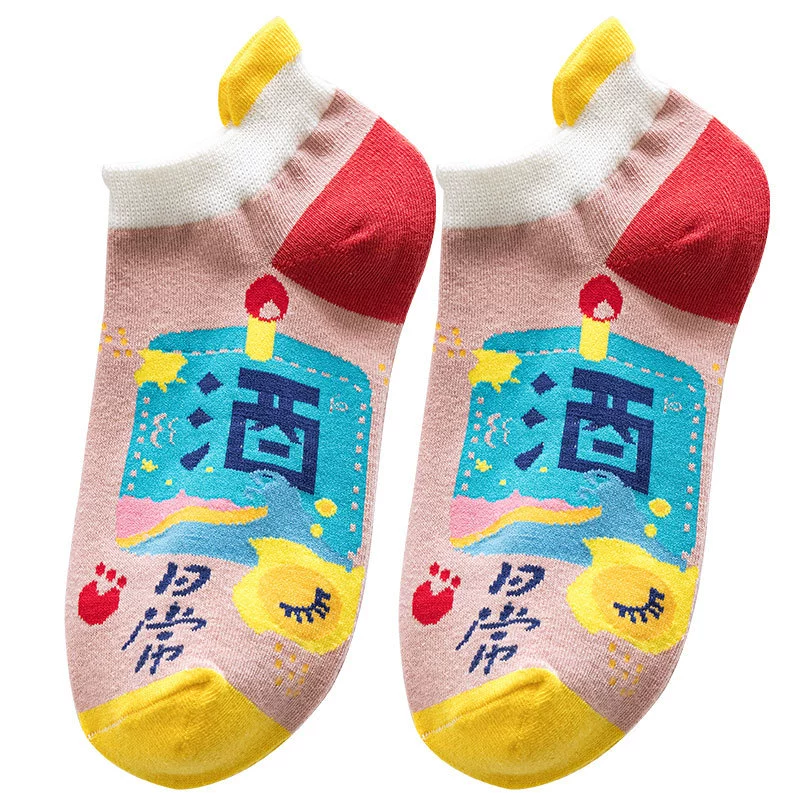 Tide, Japanese summer cartoon thin knee socks