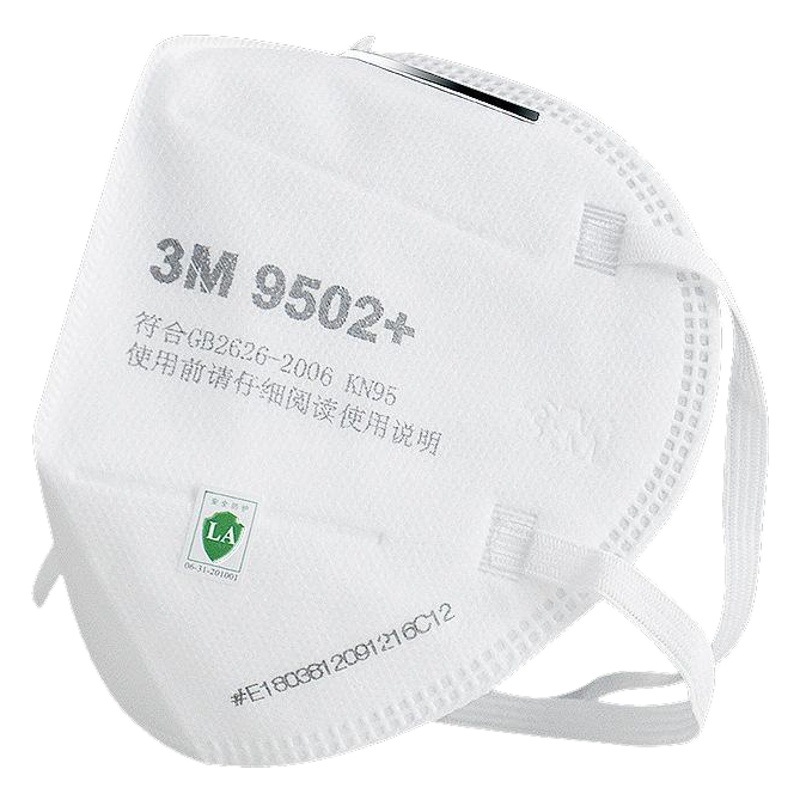 3M9502 + máscara protectora montada en la cabeza anti-neblina polvo transpirable decoración de partículas plegable máscara KN95