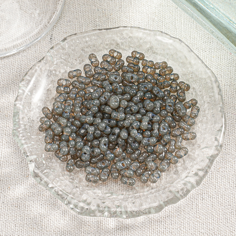 【400 piezas 2 botellas】Cuentas Xiaozi, cuentas sueltas, cuentas para pulseras, material para cuentas, cuentas espaciadoras de 3 mm, accesorios para cadena de teléfono DIY