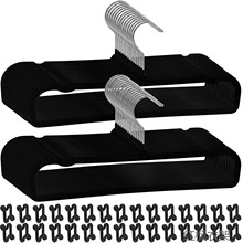 防滑无痕植绒裤架多功能长方形收纳整理家用衣柜省空间天鹅绒衣架