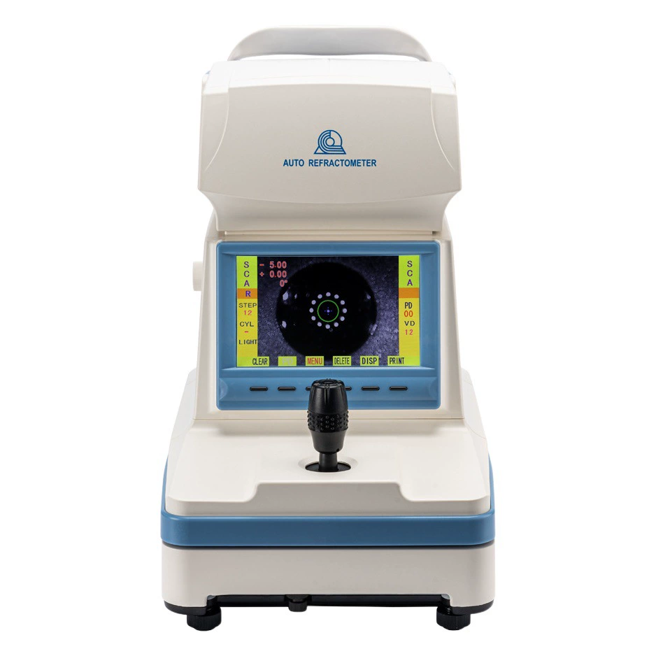 Оптический магазин, оборудование для оптометрии, компьютеризированный рефрактометр Jinglian SJR-9900A, рефрактометр для проверки зрения с цветным экраном.