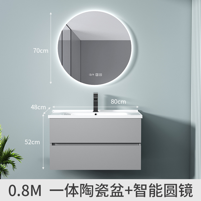 Gabinete de baño azul gris combinado cerámica lavabo lava