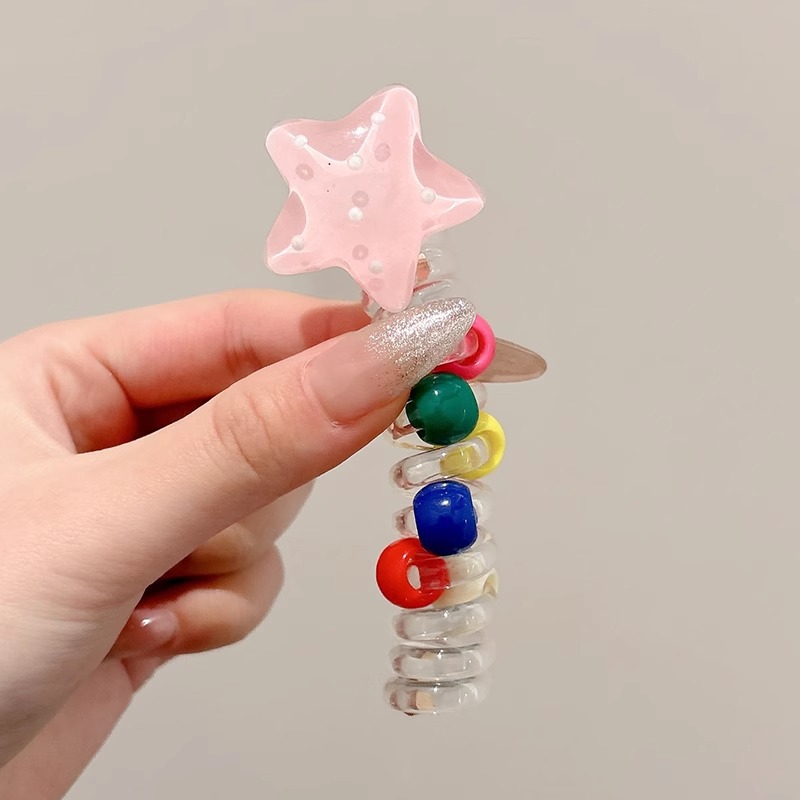 Niñas trenzando artefacto estrella burbuja trenza 2025 nuevo cable telefónico de alta elasticidad bucle de cabello correa de cola de caballo baja cuerda de cabeza