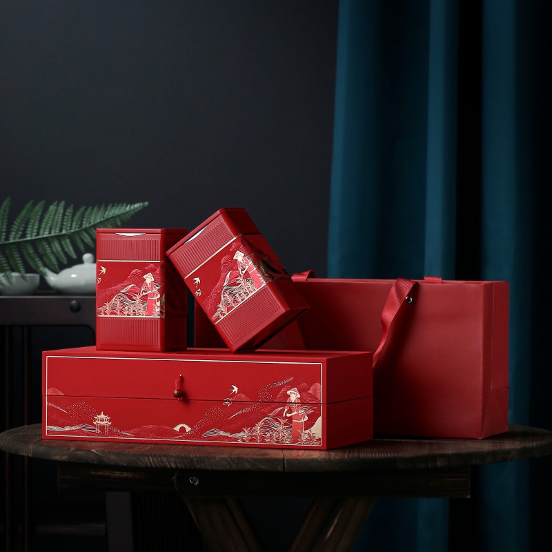 初采茶叶包装盒空礼盒普洱红茶龙井碧螺春毛尖通用铁罐半斤装礼盒