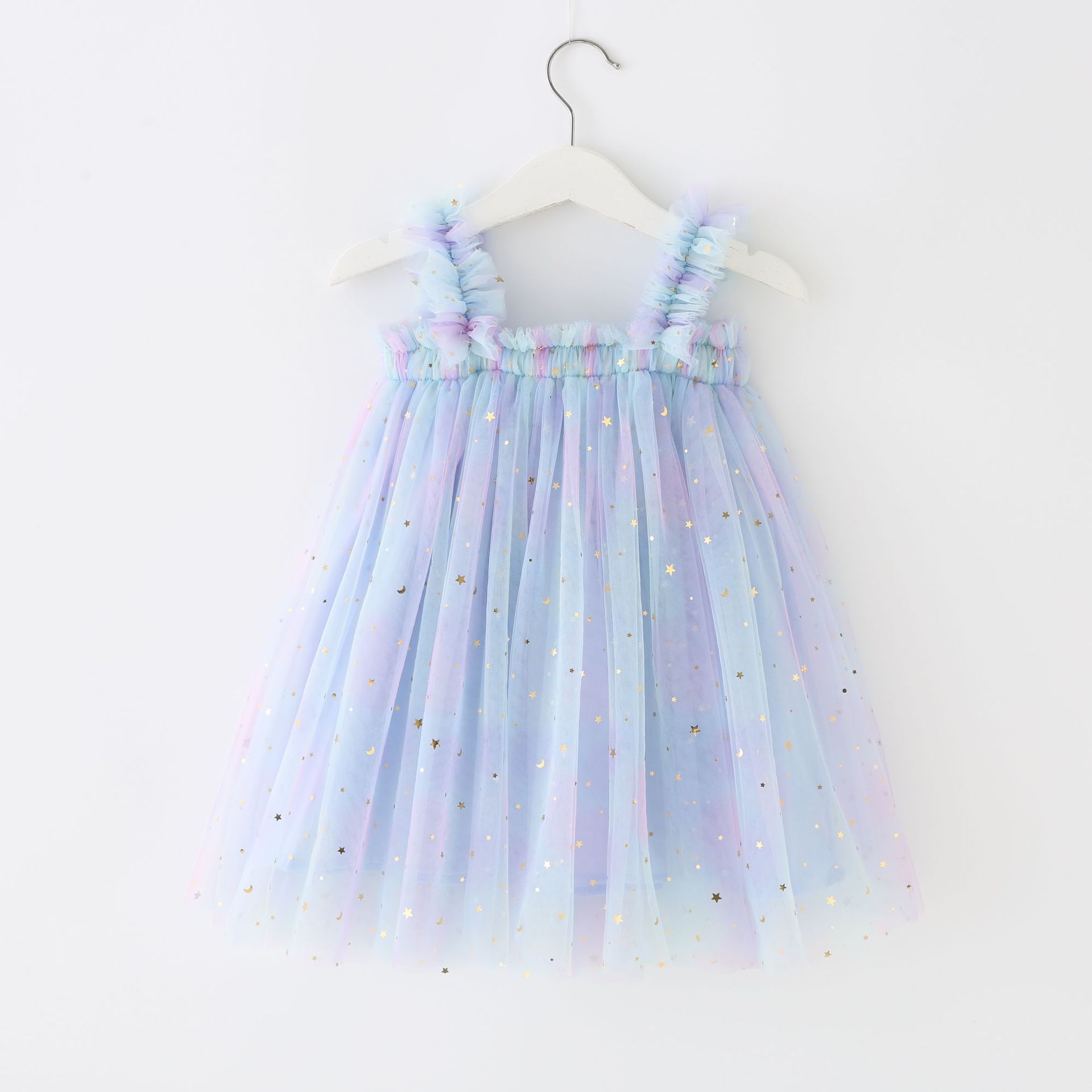 Princess Colorful Star Polyester Girls Dresses display picture 4