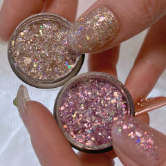 ネイルアートグリッタースパンコール超光沢のあるカラフルな女性のネイルアートアクセサリー DIY 手作りスーパーフラッシュネイルアート装飾スパンコール