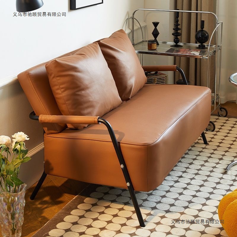 Retro Single Sofa Living Room New Simple Modern Rental Room Internet Celebrity Double Small Apartment Fabric Sofa Chair