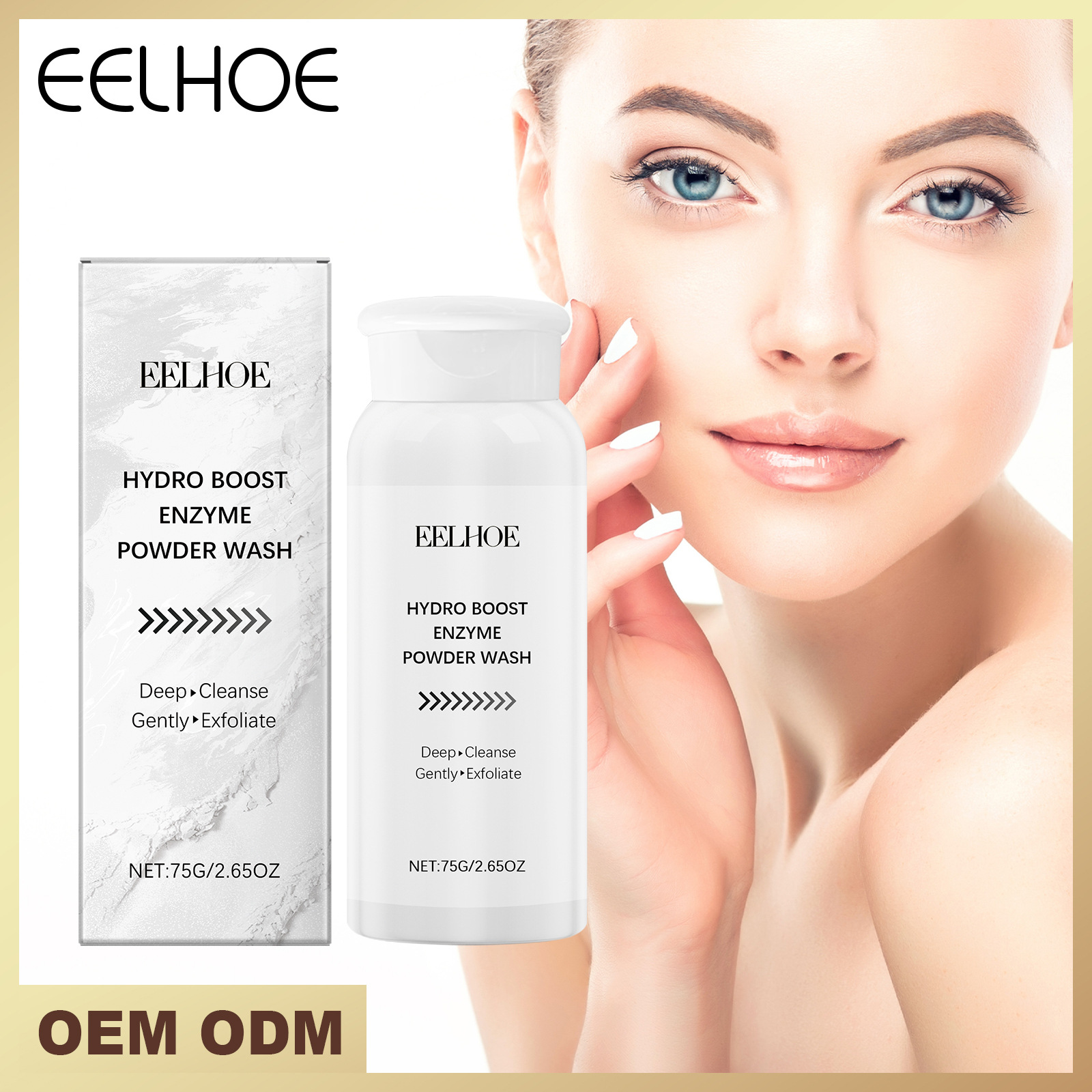 EELHOE Cleansing Powder Gently Cleansing Facial Moisturizing and Hydrating Skin Refreshing and non-greasy Cleansing Powder