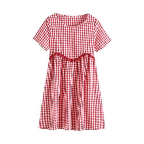 Pregnant women summer dress 2020 summer new maternity dress fashionable breast-feeding plaid hot mom summer dress