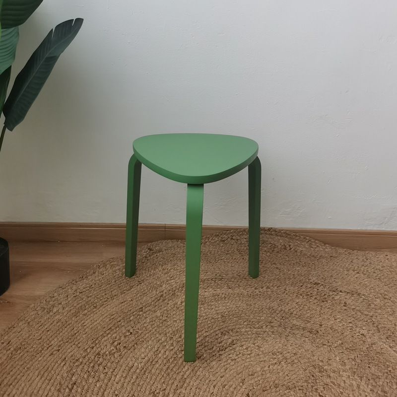 Taburete nórdico simple y moderno taburete de abedul apilables colorido taburete de silla baja taburete doméstico taburete redondo japonés