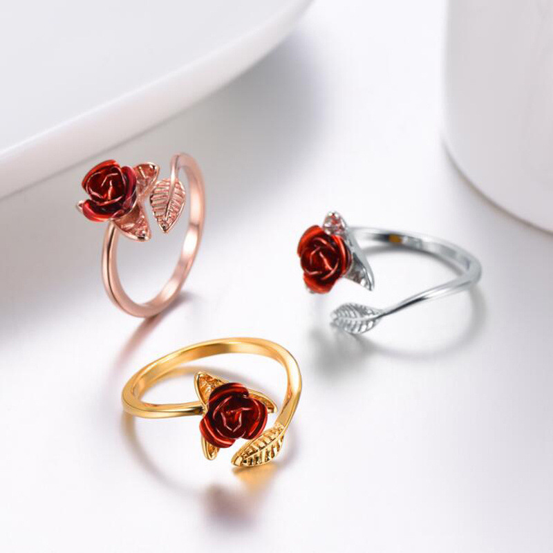 Fashion Flower Alloy Plating Womenu0027S Open Ring 1 Piece