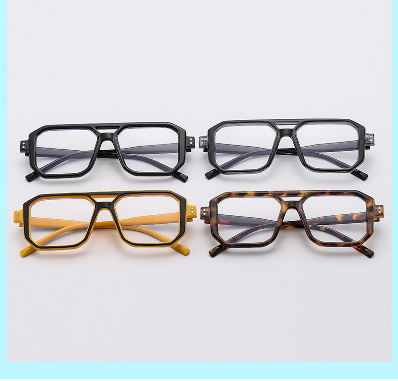 Lunettes de soleil unisexe carrées avec protection uv et clous_voghion.com