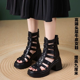 厚底凉鞋;女式皮靴;高跟凉鞋