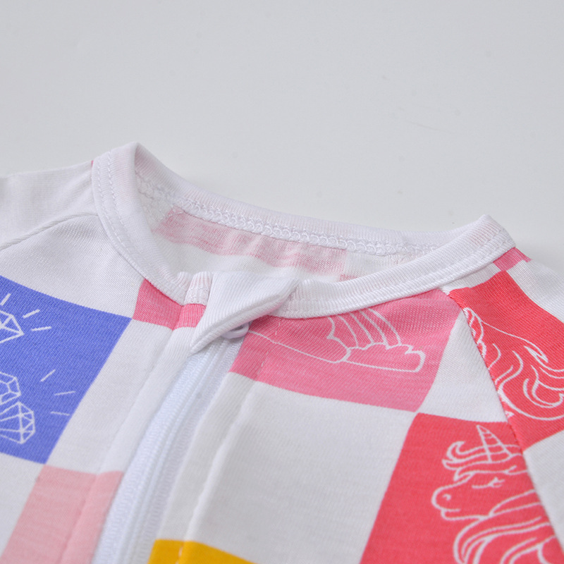 193g Weight Romper Children's Clothing Type Bamboo Fiber Fabric Type Jumpsuit Tops Type Baby(0-2Years) Age Group Regular Fit Fit Type Star, Leaves, Plaid Pattern 2025 Spring and Summer Season Baby General Gender Basic Style Basic Star Leaves Plaid Bamboo Fiber Baby Rompers 3