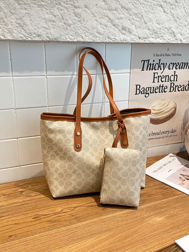 Bolso de mujer en caliente 2026 nuevo bolso retrógrado bolso de hombro de transporte de gran capacidad bolso de dos piezas conjunto image 3