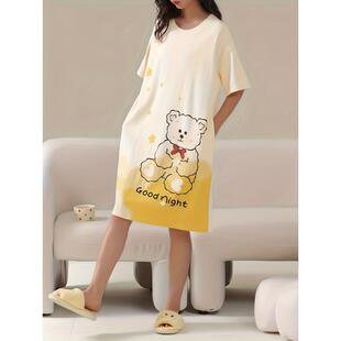 D 25798 Cartoon Plus Size Nightgown ��ͨ��a˯ȹ�¿����u