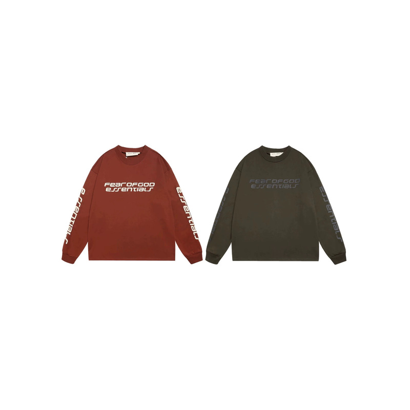 American High Street Fashion Brand Fear of God Letter Print Casual Fashion Couple Style Long-Sleeve Wholesale