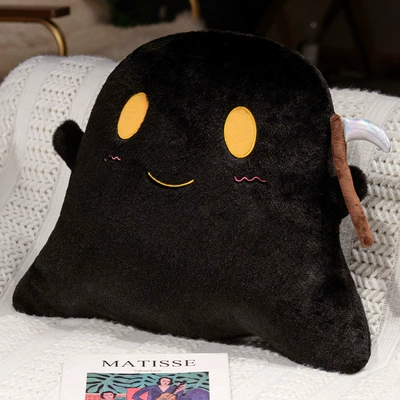 Black Cat White Cat Plush: Oyuncaq yastıqlar - sickle-ghost-black-3035cm027kg