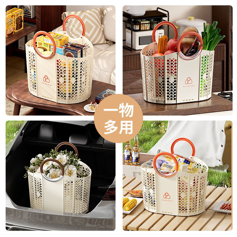Portable Dirty Clothes Basket Large Capacity Foldableable Dirty Clothes Basket Household Multifunctional Floor-Standing Laundry Basket Clothes Storage Basket