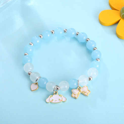 Korean Style Fresh and Cute Meilidi Crystal Beaded Bracelet for Women Simple Couple Student Friendship Bracelet Mori Girl Style