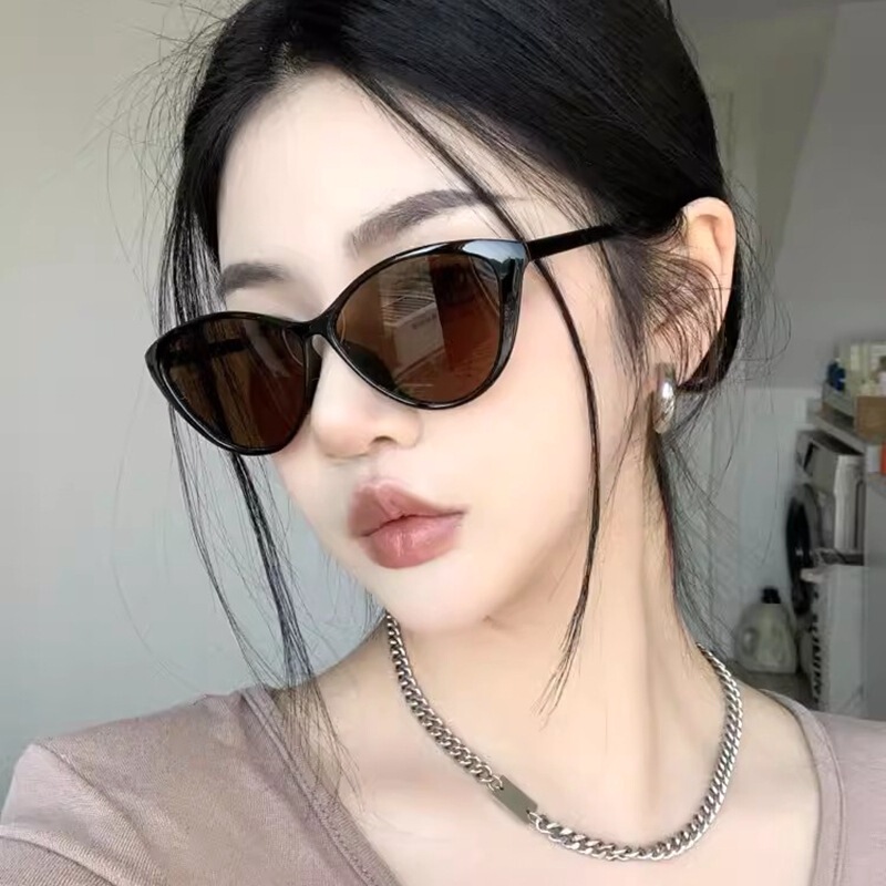 Ultra-light high-definition polarizing glasses cat's eye sunglasses female retro high-grade anti-ultraviolet sunglasses male can be equipped with myopia