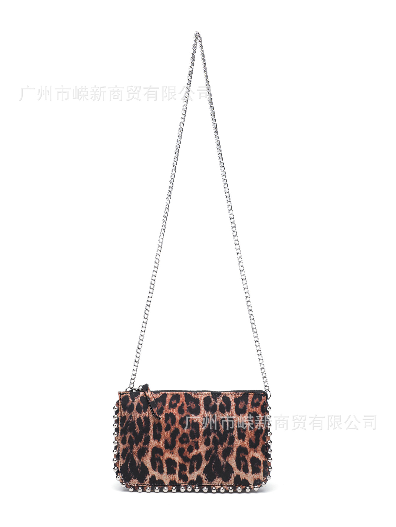 ZR bolso de mujer tendencia transfronteriza shein nuevo estilo estampado de leopardo remache mini bolso de mensajero de un solo hombro billetera de diseño de nicho