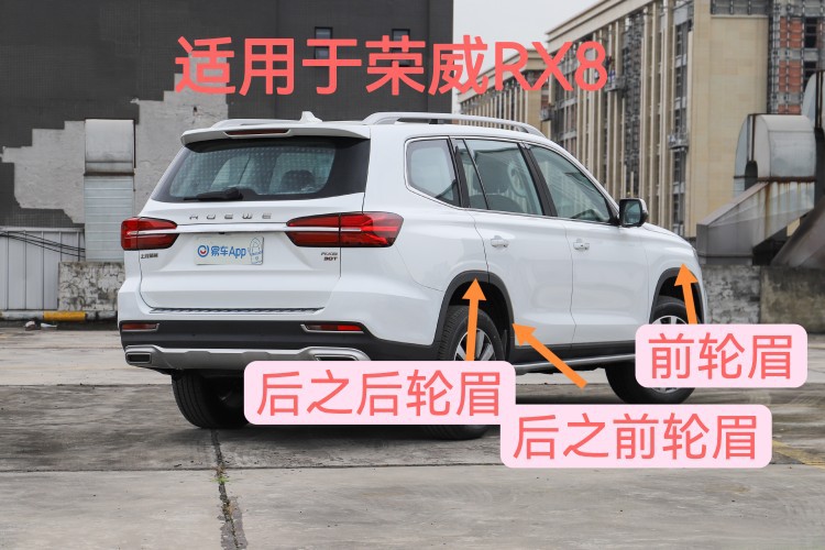 Suitable for Roewe RX5, RX3, and RX8 models; front and rear wheel arch trim, wheel arch protectors, black, original factory quality