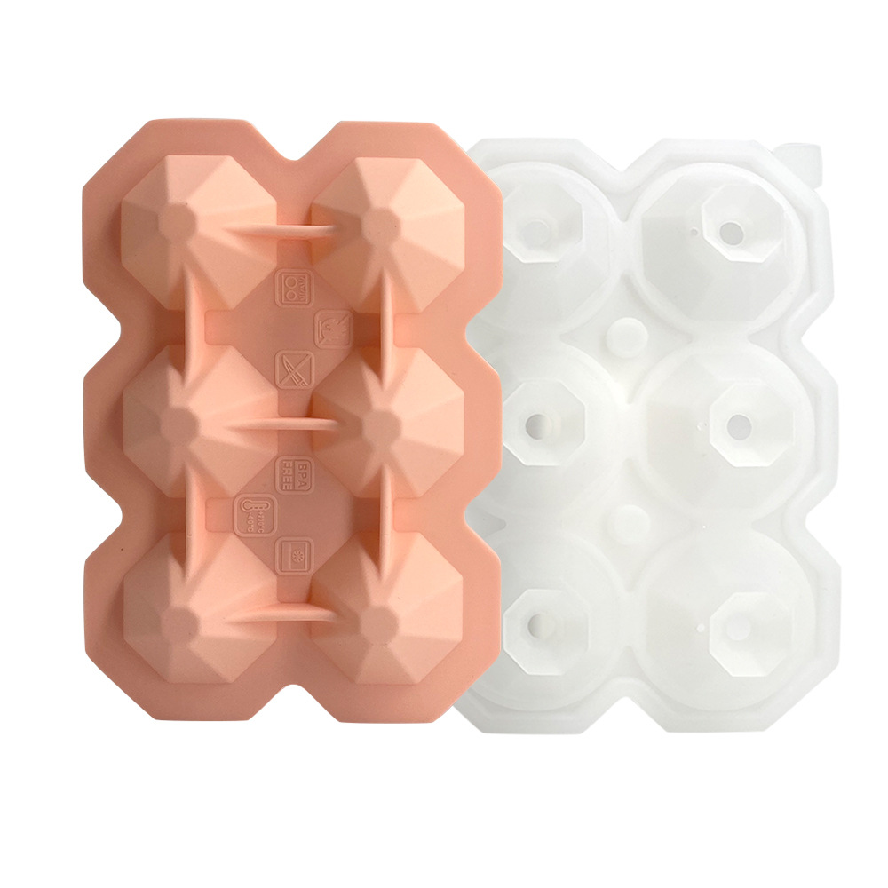Caja de molde de hockey sobre hielo de silicona Ice Cube máquina de hielo 4-piece Rose whisky Comercial Grande cuadrado redondo image 38