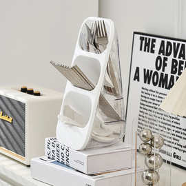 防尘多功能筷子筒厨房分格餐具筷子收纳盒轻奢刀收纳盒子厂家批发