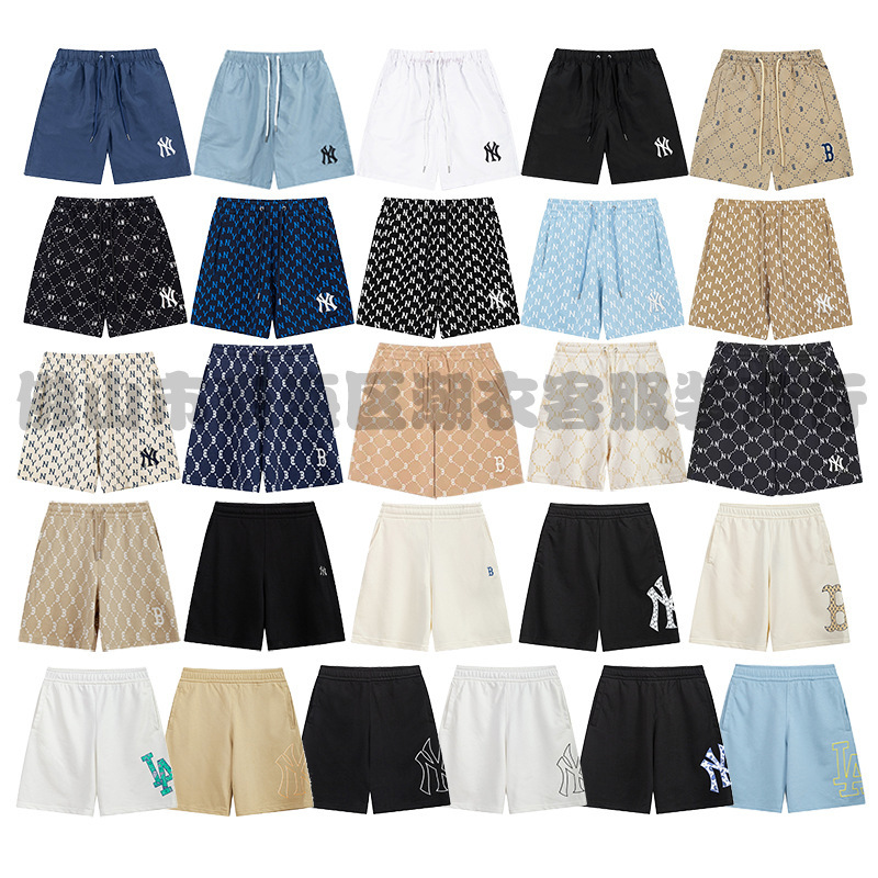 Mlb Diamond Monogram Embroidered Lettering Loose Comfortable Versatile Stylish Couple Spring/Summer Shorts Collection