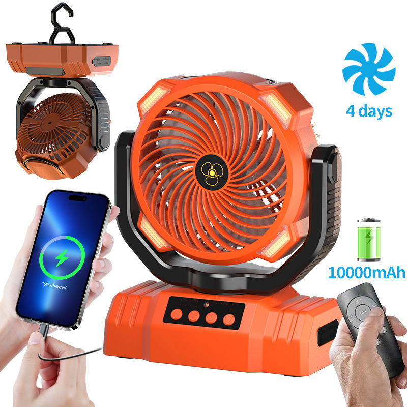 Ventilador de campamento USB ventilador de campamento portátil ventilador de campamento iluminación ventilador de campamento al aire libre
