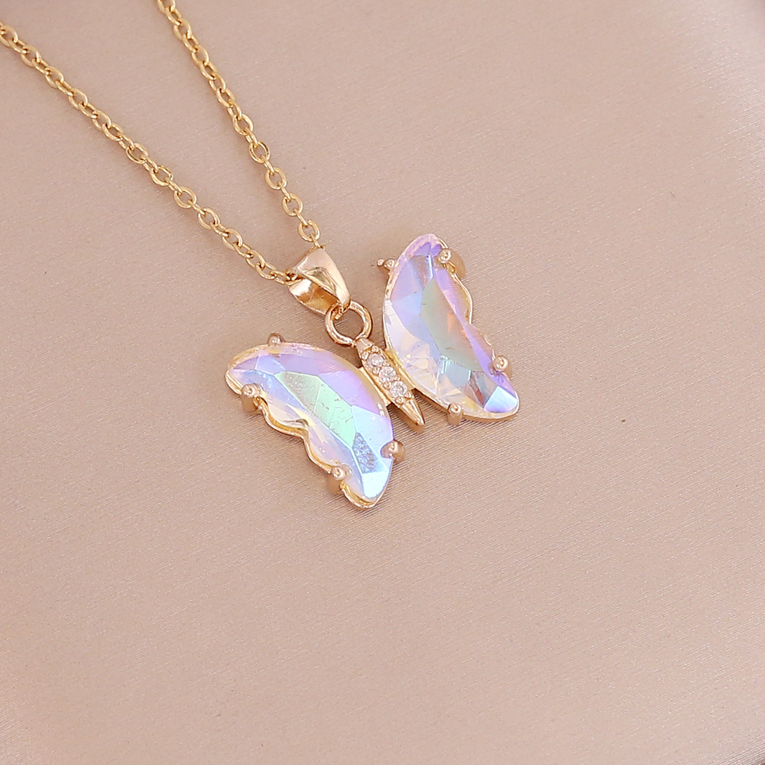 Fashion Butterfly Metal Plating Glass 18K Gold Plated Women'S display picture 4